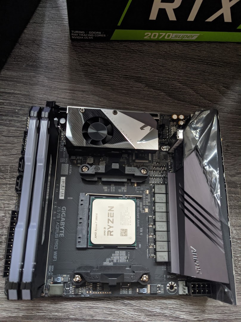 CPU installed in motherboard